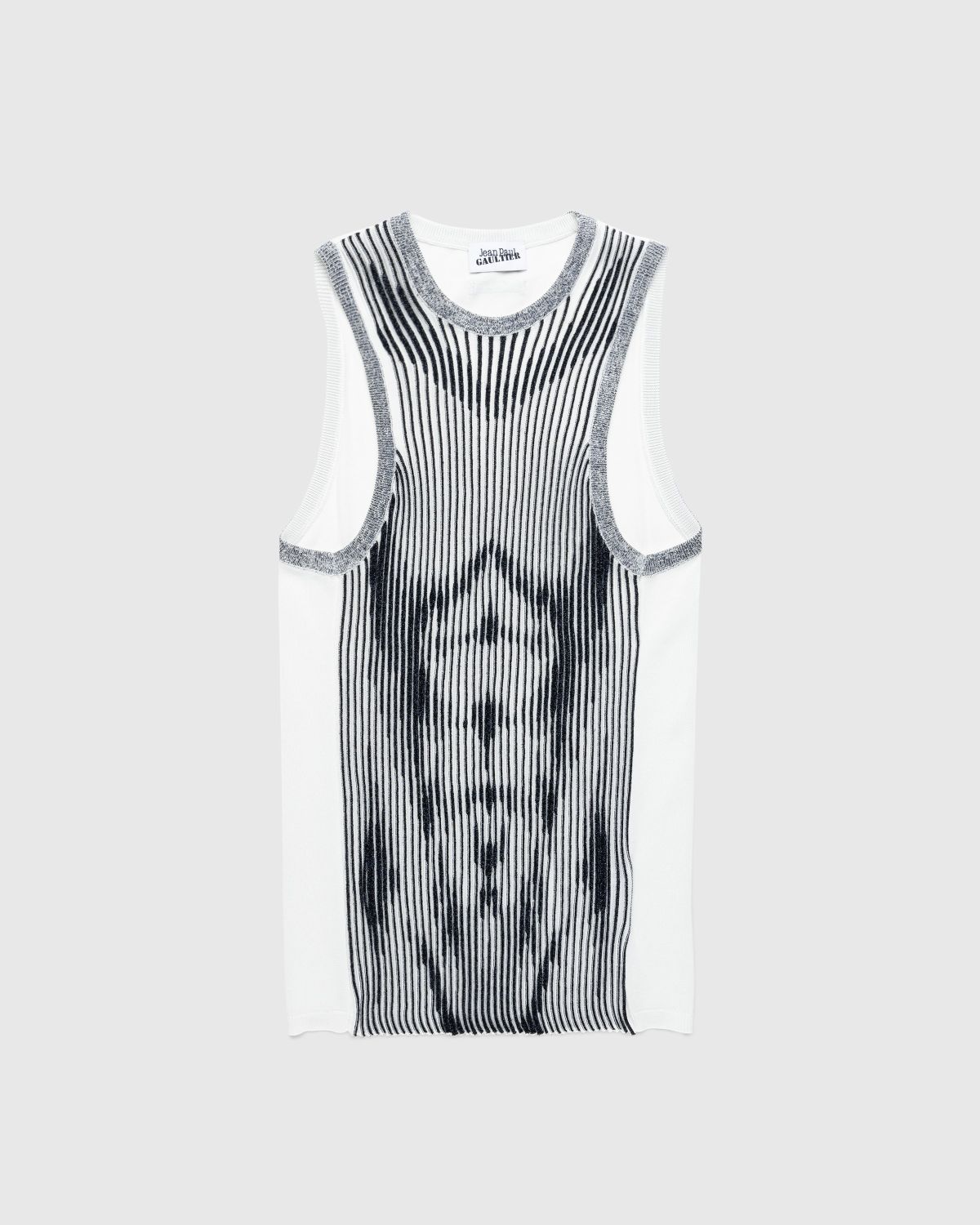 Jean Paul Gaultier – Crew Neck Trompe L'Œil Tank Top White 